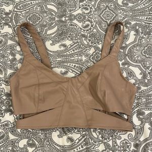 Zara Faux leather top